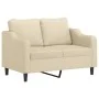 Juego de sofás con cojines 2 piezas tela crema by , Sofas - Ref: Foro24-3201836, Price: 508,78 €, Discount: %