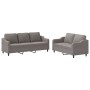 Juego de sofás con cojines 2 piezas tela gris taupe by , Sofas - Ref: Foro24-3201841, Price: 467,45 €, Discount: %
