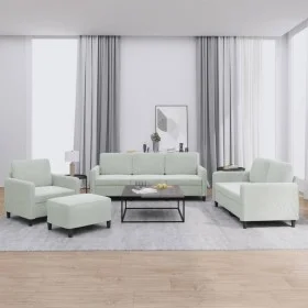 Juego de sofás 4 piezas terciopelo gris claro by , Sofas - Ref: Foro24-3201944, Price: 608,55 €, Discount: %