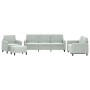 Juego de sofás 4 piezas terciopelo gris claro by , Sofas - Ref: Foro24-3201944, Price: 598,16 €, Discount: %