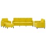 Juego de sofás 4 piezas terciopelo amarillo by , Sofas - Ref: Foro24-3201950, Price: 718,53 €, Discount: %