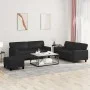 Juego de sofás 3 piezas cuero sintético negro by , Sofas - Ref: Foro24-3201919, Price: 561,15 €, Discount: %