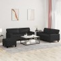 Juego de sofás 3 piezas cuero sintético negro by , Sofas - Ref: Foro24-3201919, Price: 571,82 €, Discount: %
