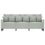 Dreisitzer-Sofa aus hellgrauem Samtstoff, 180 cm von , Sofas - Ref: Foro24-359313, Preis: 241,83 €, Rabatt: %