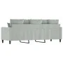 Sofá de 3 plazas terciopelo gris claro 180 cm de , Sofás - Ref: Foro24-359313, Precio: 254,86 €, Descuento: %