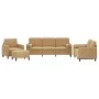 Juego de sofás con cojines 4 piezas terciopelo marrón by , Sofas - Ref: Foro24-3201971, Price: 691,99 €, Discount: %
