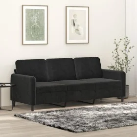 Dreisitzer-Sofa aus schwarzem Samt, 180 cm von , Sofas - Ref: Foro24-359457, Preis: 254,77 €, Rabatt: %