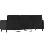 Sofá de 3 plazas terciopelo negro 180 cm de , Sofás - Ref: Foro24-359457, Precio: 254,74 €, Descuento: %