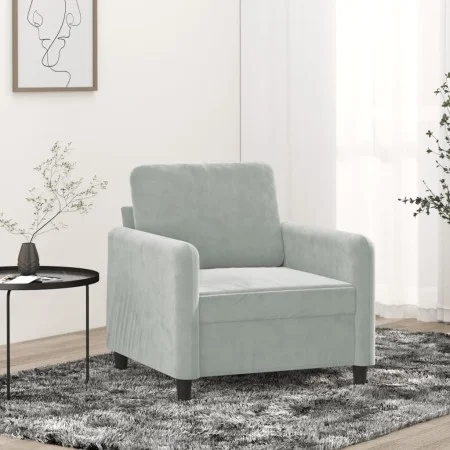 Hellgrauer Samtsessel, 60 cm. von , Sofas - Ref: Foro24-359422, Preis: 132,66 €, Rabatt: %