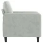 Hellgrauer Samtsessel, 60 cm. von , Sofas - Ref: Foro24-359422, Preis: 132,66 €, Rabatt: %