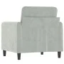 Hellgrauer Samtsessel, 60 cm. von , Sofas - Ref: Foro24-359422, Preis: 132,66 €, Rabatt: %