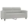 Juego de sofás con cojines 2 piezas tela microfibra gris claro by , Sofas - Ref: Foro24-3202327, Price: 475,42 €, Discount: %
