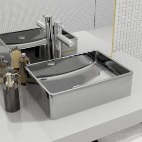Washbasin 41x30x12 cm silver ceramic by vidaXL, Sinks - Ref: Foro24-143495, Price: 75,69 €, Discount: %