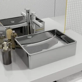 Washbasin 41x30x12 cm silver ceramic by vidaXL, Sinks - Ref: Foro24-143495, Price: 65,56 €, Discount: %