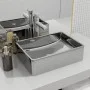 Lavabo 41x30x12 cm cerámica plateado de vidaXL, Lavabos - Ref: Foro24-143495, Precio: 65,52 €, Descuento: %