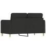 Sofá de 2 plazas de tela negro 120 cm by , Sofas - Ref: Foro24-359474, Price: 228,35 €, Discount: %