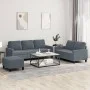 Dreiteiliges Sofaset mit dunkelgrauen Samtkissen. von , Sofas - Ref: Foro24-3201527, Preis: 555,43 €, Rabatt: %