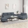 Juego de sofás con cojines 3 piezas terciopelo gris oscuro by , Sofas - Ref: Foro24-3201527, Price: 526,40 €, Discount: %