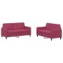 Zweiteiliges Samtsofa-Set in Weinrot. von , Sofas - Ref: Foro24-3201978, Preis: 453,96 €, Rabatt: %