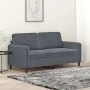 Sofá de 2 plazas de terciopelo gris oscuro 140 cm by , Sofas - Ref: Foro24-359443, Price: 180,02 €, Discount: %