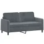 Sofá de 2 plazas de terciopelo gris oscuro 140 cm by , Sofas - Ref: Foro24-359443, Price: 180,02 €, Discount: %