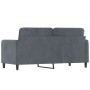 Zweiplätziges Samtsofa in dunkelgrau, 140 cm. von , Sofas - Ref: Foro24-359443, Preis: 181,15 €, Rabatt: %