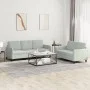 Juego de sofás 2 piezas terciopelo gris claro by , Sofas - Ref: Foro24-3202014, Price: 435,60 €, Discount: %