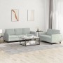 Juego de sofás 2 piezas terciopelo gris claro by , Sofas - Ref: Foro24-3202014, Price: 421,54 €, Discount: %