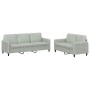 Juego de sofás 2 piezas terciopelo gris claro by , Sofas - Ref: Foro24-3202014, Price: 421,54 €, Discount: %