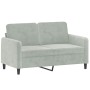 Zweiteiliges Sofa-Set aus hellgrauem Samt von , Sofas - Ref: Foro24-3202014, Preis: 421,54 €, Rabatt: %