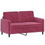Dreiteiliges Samtsofa-Set in Weinrot. von , Sofas - Ref: Foro24-3202028, Preis: 534,36 €, Rabatt: %