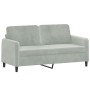 Dreiteiliges Sofa-Set aus hellgrauem Samt von , Sofas - Ref: Foro24-3201984, Preis: 399,46 €, Rabatt: %