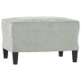 Dreiteiliges Sofa-Set aus hellgrauem Samt von , Sofas - Ref: Foro24-3201984, Preis: 399,46 €, Rabatt: %