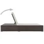 Tumbona doble ratán sintético marrón de vidaXL, Camas para exteriores - Ref: Foro24-44751, Precio: 353,88 €, Descuento: %