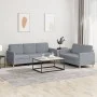 Juego de sofás con cojines 2 piezas tela gris claro by , Sofas - Ref: Foro24-3202118, Price: 475,93 €, Discount: %