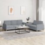 Zweiteiliges Sofaset mit Kissen, helles graues Gewebe. von , Sofas - Ref: Foro24-3202118, Preis: 521,27 €, Rabatt: %