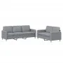 Juego de sofás con cojines 2 piezas tela gris claro by , Sofas - Ref: Foro24-3202118, Price: 475,93 €, Discount: %