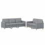 Juego de sofás con cojines 2 piezas tela gris claro by , Sofas - Ref: Foro24-3202118, Price: 521,27 €, Discount: %