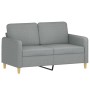 Juego de sofás con cojines 2 piezas tela gris claro by , Sofas - Ref: Foro24-3202118, Price: 521,27 €, Discount: %