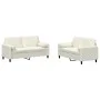 Juego de sofás con cojines 2 piezas terciopelo crema by , Sofas - Ref: Foro24-3202002, Price: 513,86 €, Discount: %