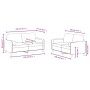 Zweiteiliges Sofaset mit cremefarbenen Samtkissen. von , Sofas - Ref: Foro24-3202002, Preis: 522,05 €, Rabatt: %