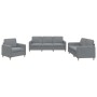 Juego de sofás con cojines 3 piezas tela gris claro by , Sofas - Ref: Foro24-3202054, Price: 667,97 €, Discount: %