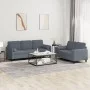 Juego de sofás con cojines 2 piezas terciopelo gris oscuro de , Sofás - Ref: Foro24-3202035, Precio: 491,07 €, Descuento: %