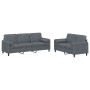 Juego de sofás con cojines 2 piezas terciopelo gris oscuro by , Sofas - Ref: Foro24-3202035, Price: 481,36 €, Discount: %