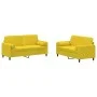 Juego de sofás con cojines 2 piezas terciopelo amarillo by , Sofas - Ref: Foro24-3202000, Price: 451,98 €, Discount: %