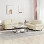 Zweiteiliges Sofaset mit cremefarbenen Kunstlederkissen. von , Sofas - Ref: Foro24-3202151, Preis: 417,04 €, Rabatt: %