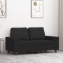 Zweiplätziges schwarzes Stoffsofa, 120 cm. von , Sofas - Ref: Foro24-359387, Preis: 240,15 €, Rabatt: %
