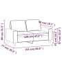 Zweiplätziges schwarzes Stoffsofa, 120 cm. von , Sofas - Ref: Foro24-359387, Preis: 240,15 €, Rabatt: %