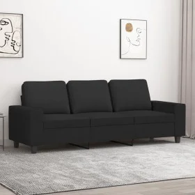 Dreisitzer-Sofa aus schwarzem Stoff, 180 cm. von , Sofas - Ref: Foro24-359403, Preis: 280,24 €, Rabatt: %