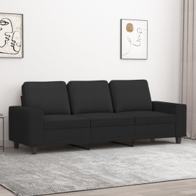 Sofá de 3 plazas de tela negro 180 cm de , Sofás - Ref: Foro24-359403, Precio: 285,21 €, Descuento: %